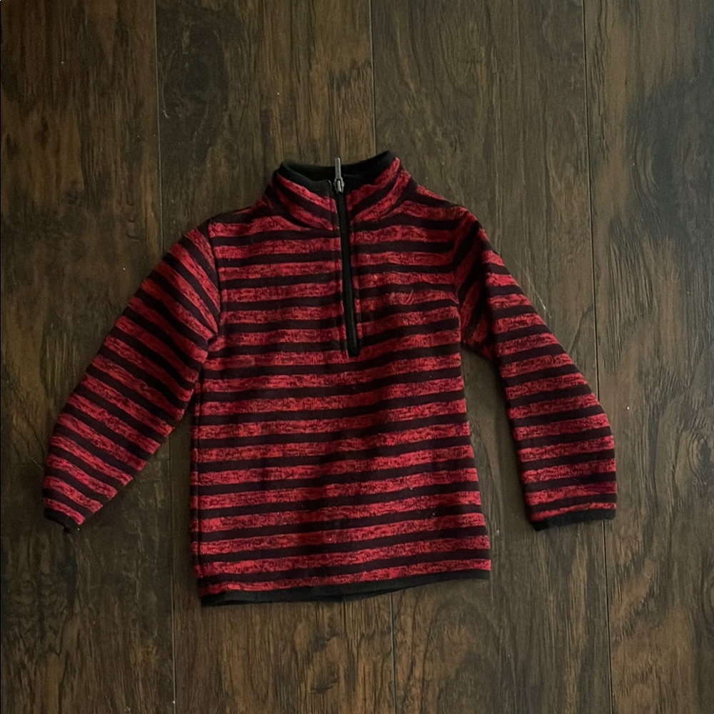 Red and Black Striped Sweater